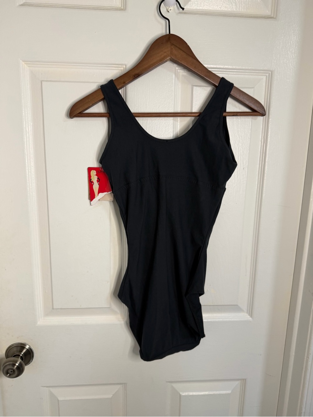 SPANX Black Scoop-Neck Shaping Bodysuit medium